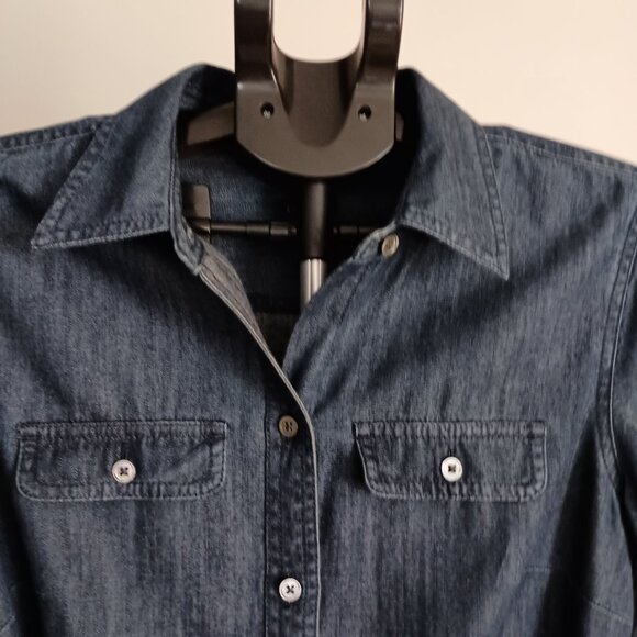 Talbot’s Knee Length Denim Coastal Cowgirl Normcore Shirt Dress Woman’s Size 6 - Picture 4 of 11